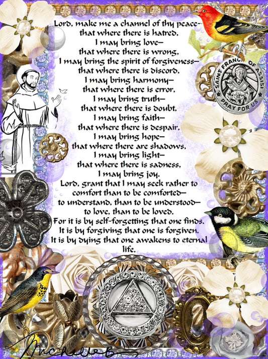 St. Francis Prayer - Greeting Card and Bookmark