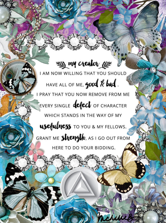 7th Step Prayer - Greeting Card and Bookmark