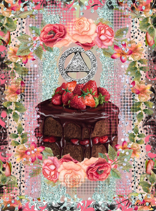 Happy Birthday Chocolate Cake Greeting Card