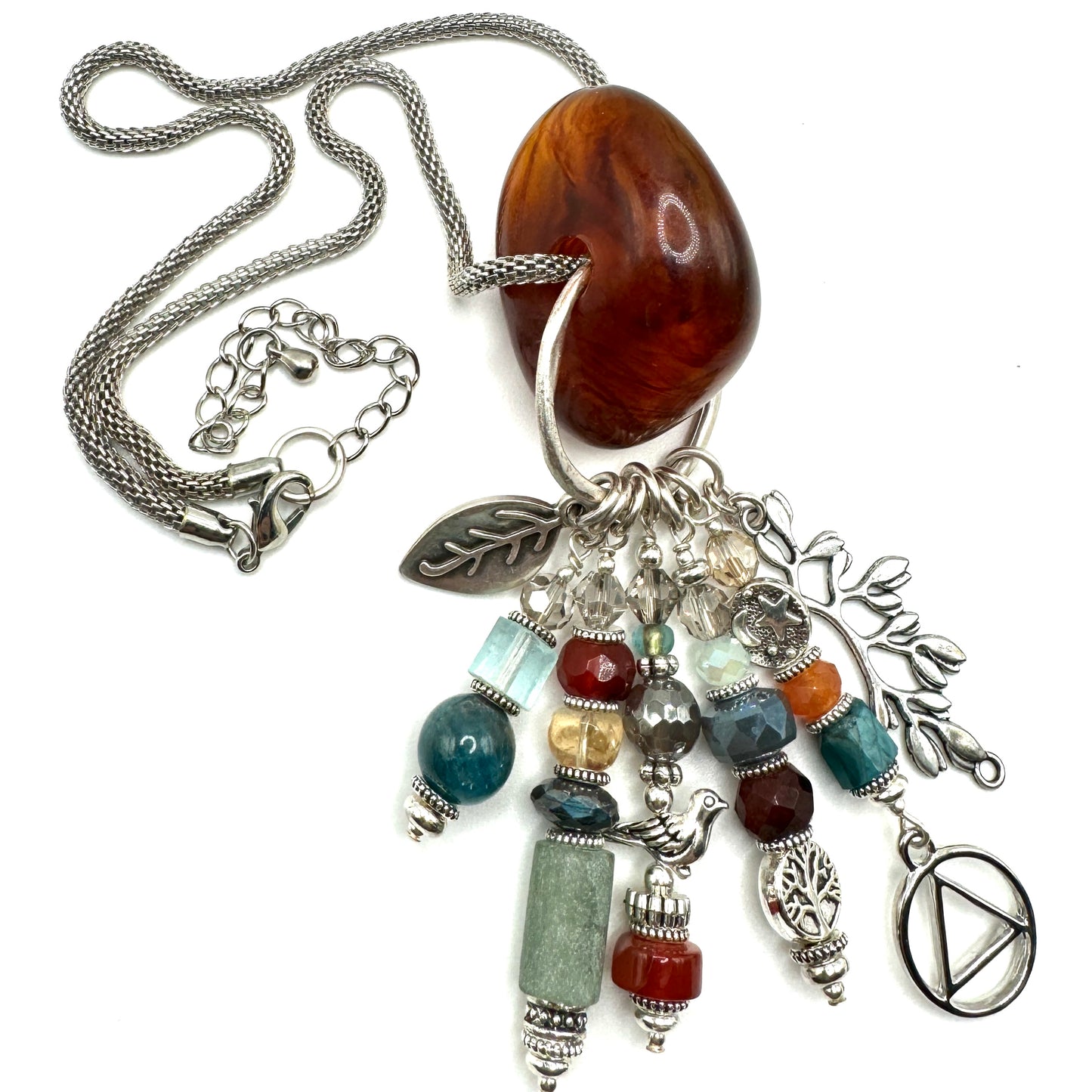 “Amber Pendant Necklace”