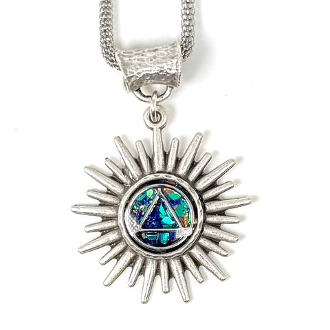 Sunlight of the Spirit Teal Glass Sparkles