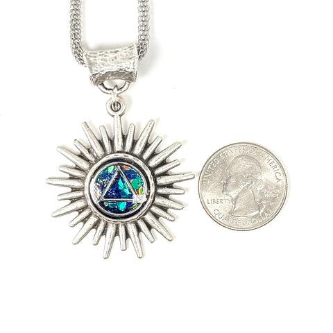Sunlight of the Spirit Teal Glass Sparkles