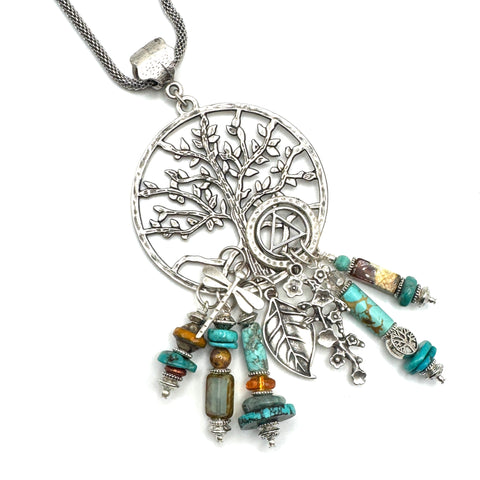 Turquoise Tree of Life Necklace