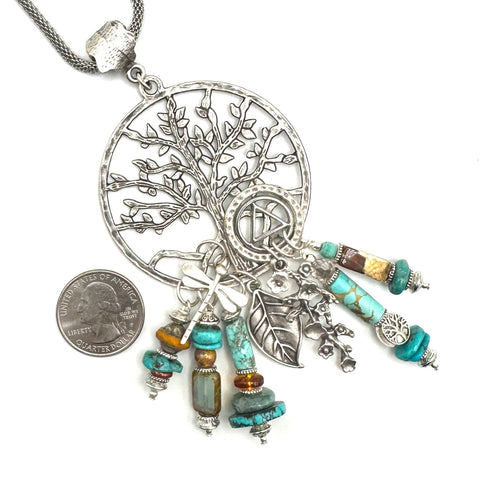 Turquoise Tree of Life Necklace