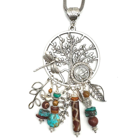 Dragonfly Tree of Life Necklace