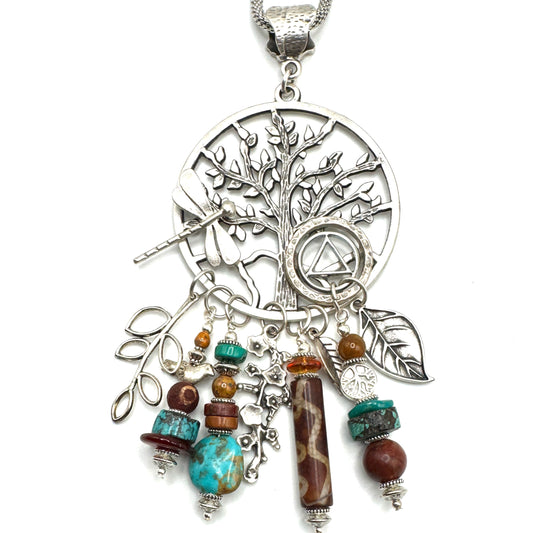 Dragonfly Tree of Life Necklace