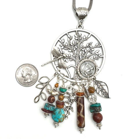 Dragonfly Tree of Life Necklace