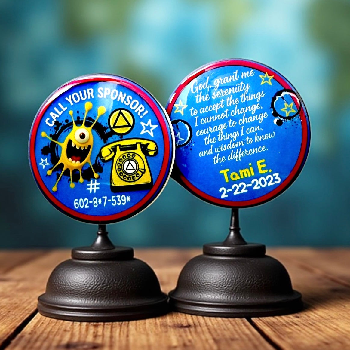 Personalized CALL YOUR SPONSOR! Medallion