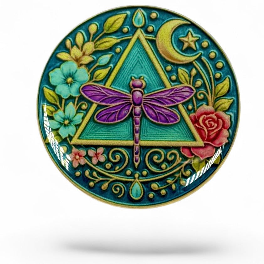 Personalized Dragonfly Recovery Medallion