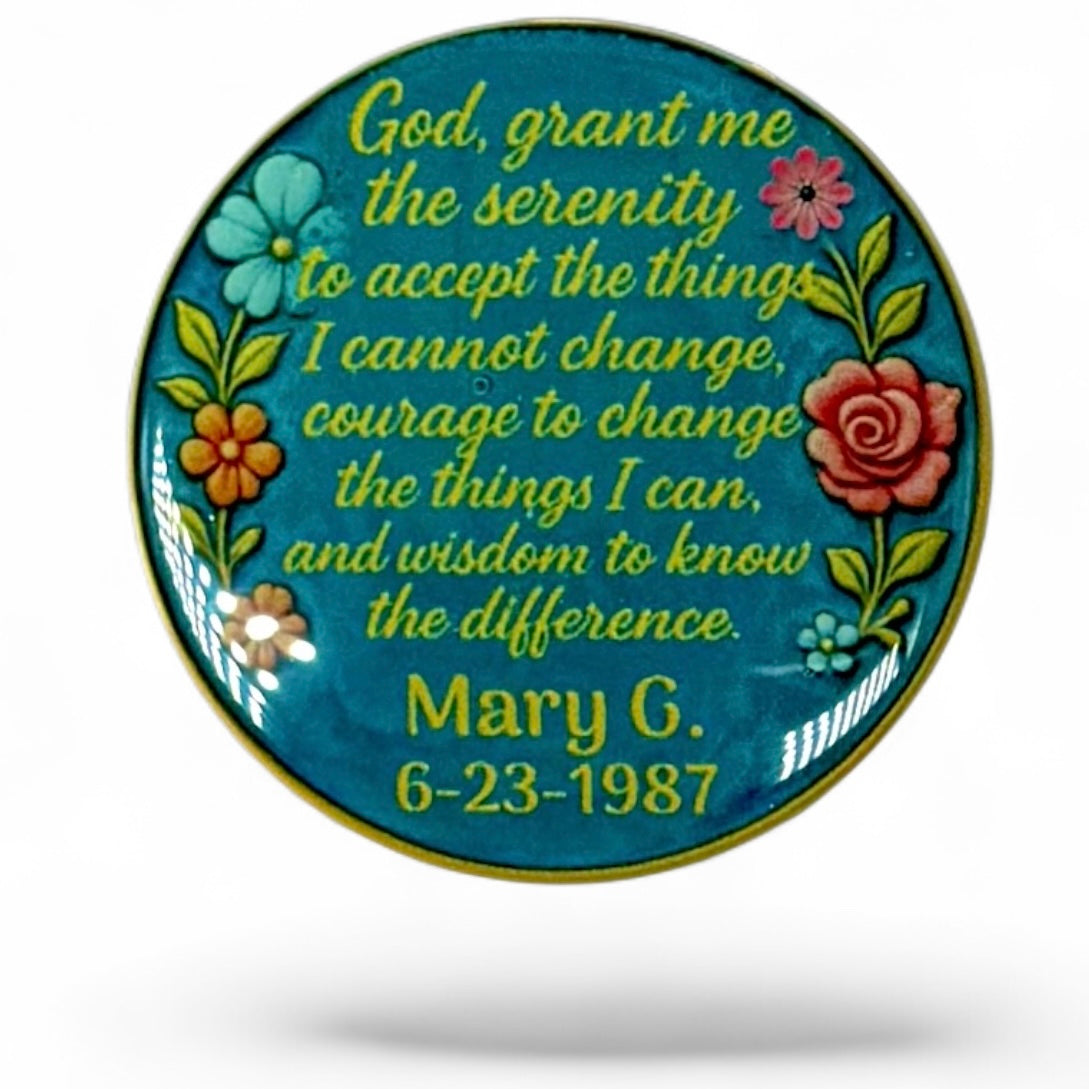 Personalized Dragonfly Recovery Medallion