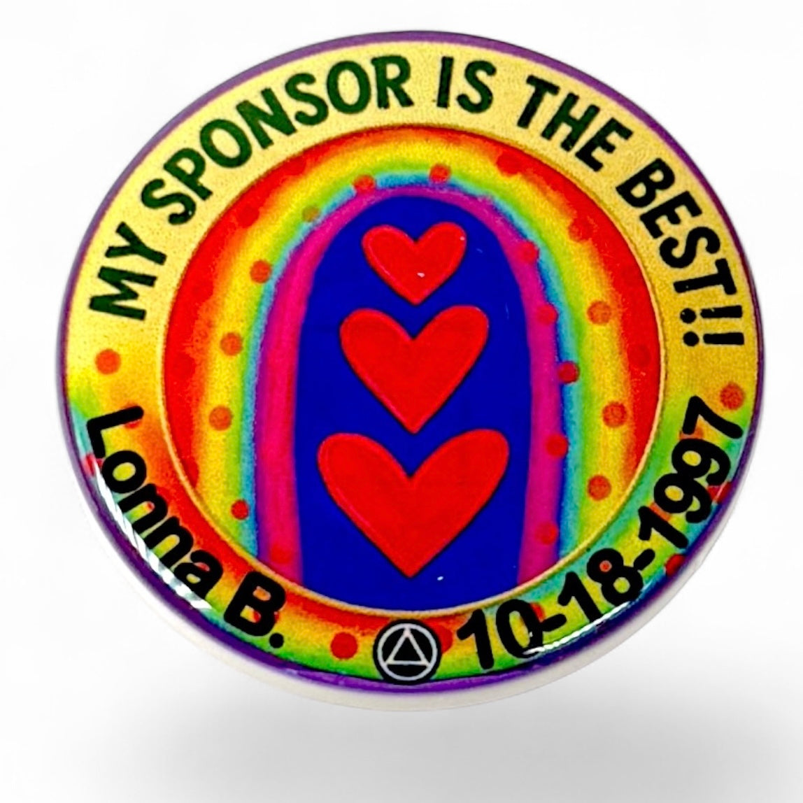 Personalized My Sponsor is the BEST!! Medallion