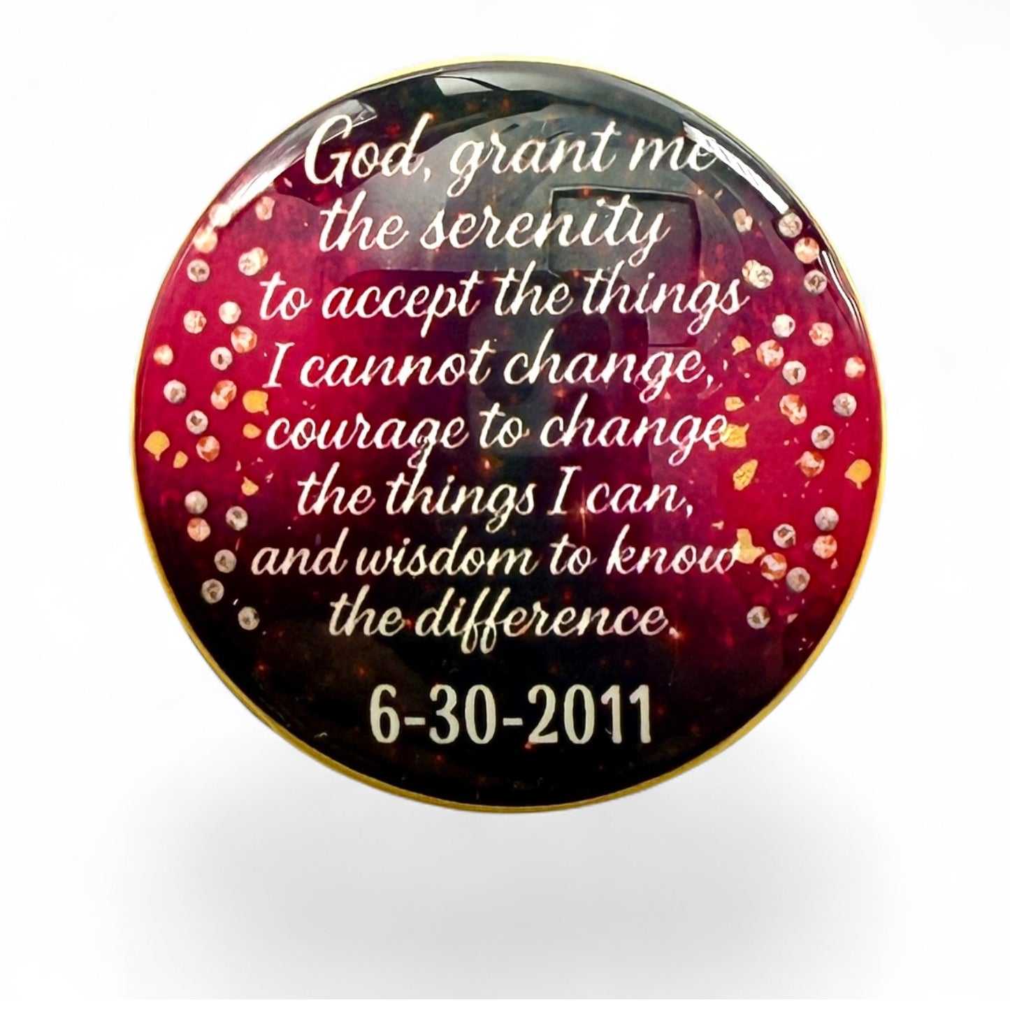 Personalized Happy Birthday Raspberry Cake Medallion