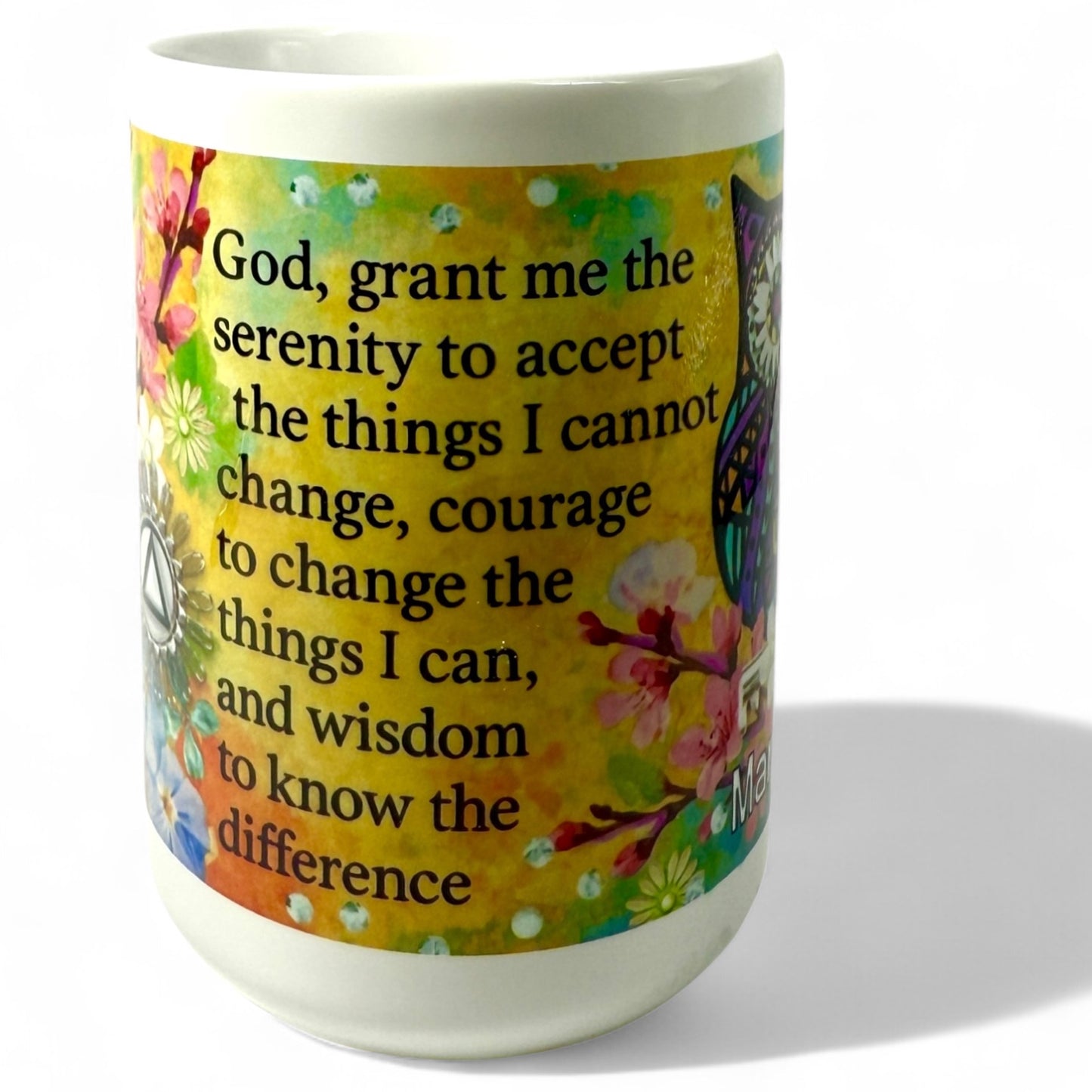 Personalized Serenity Prayer Wise Owl Mug