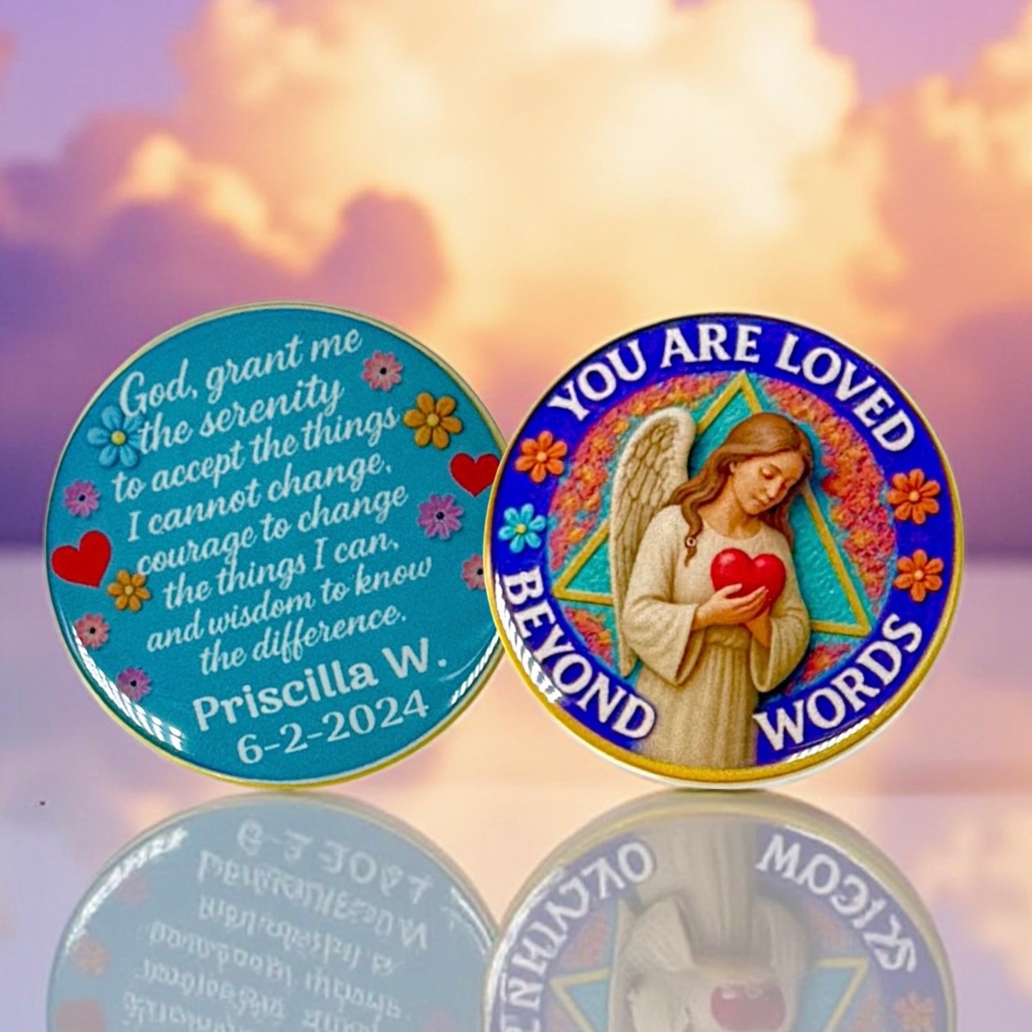 Personalized You are Loved Beyond Words Medallion