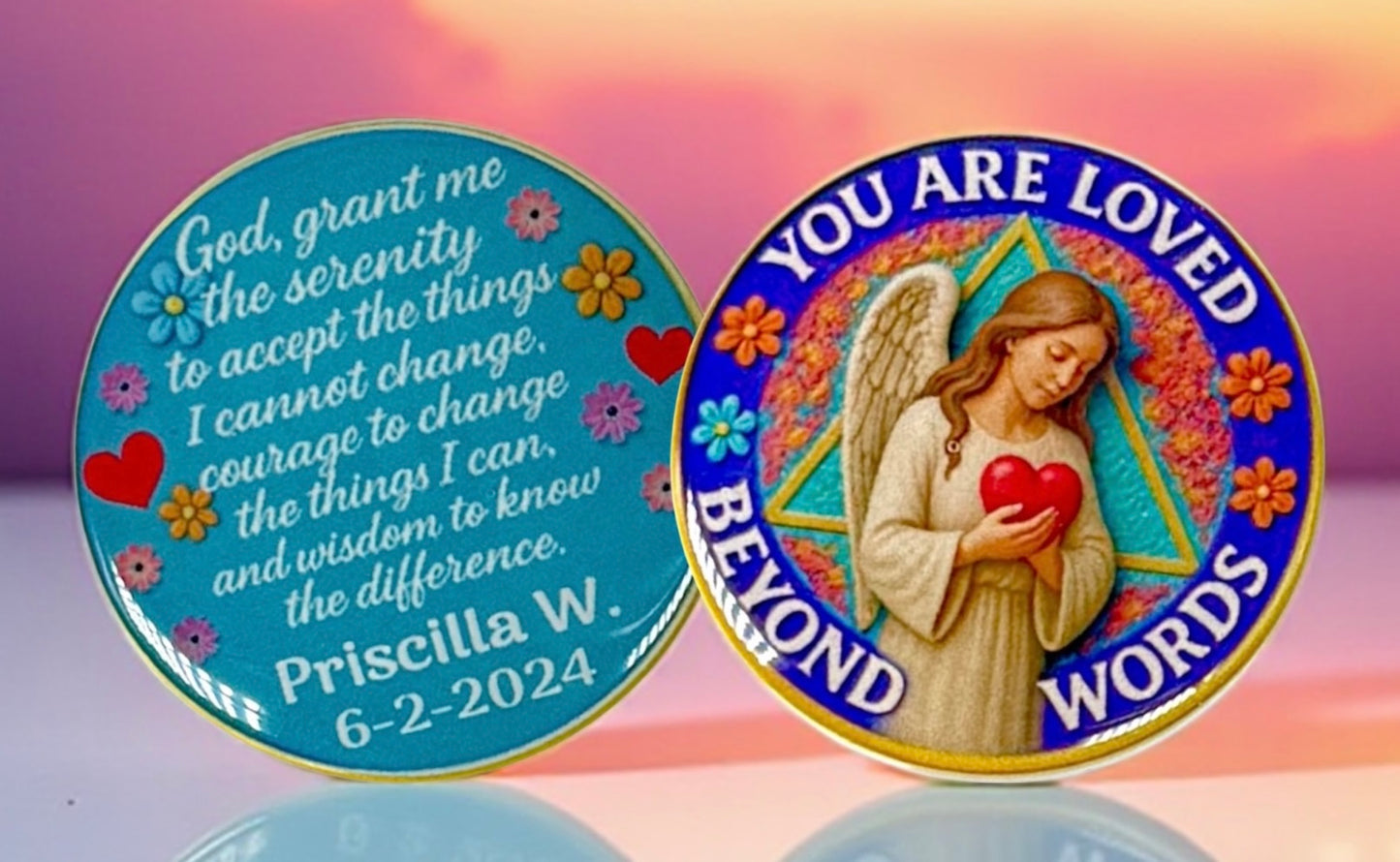 Personalized You are Loved Beyond Words Medallion