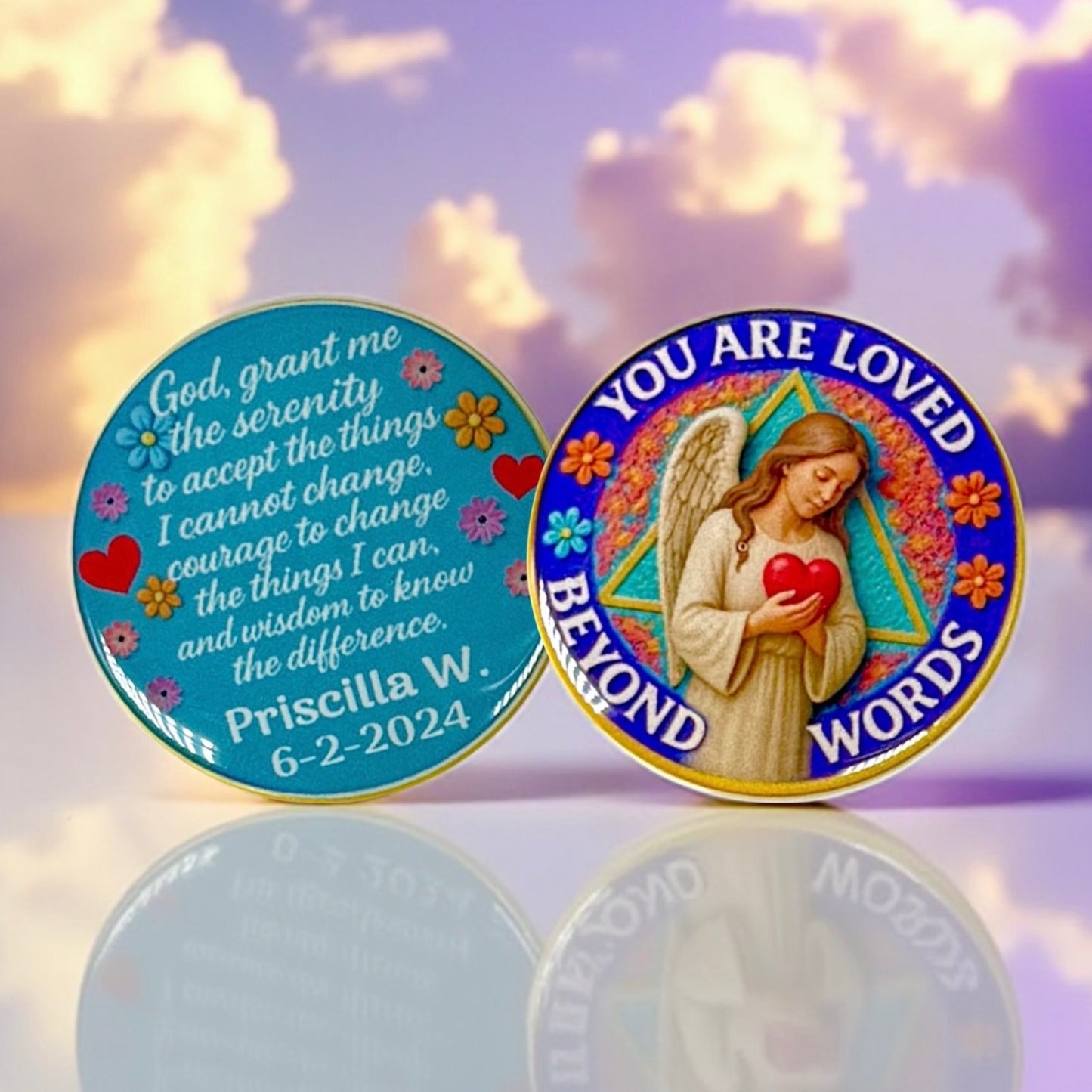 Personalized You are Loved Beyond Words Medallion