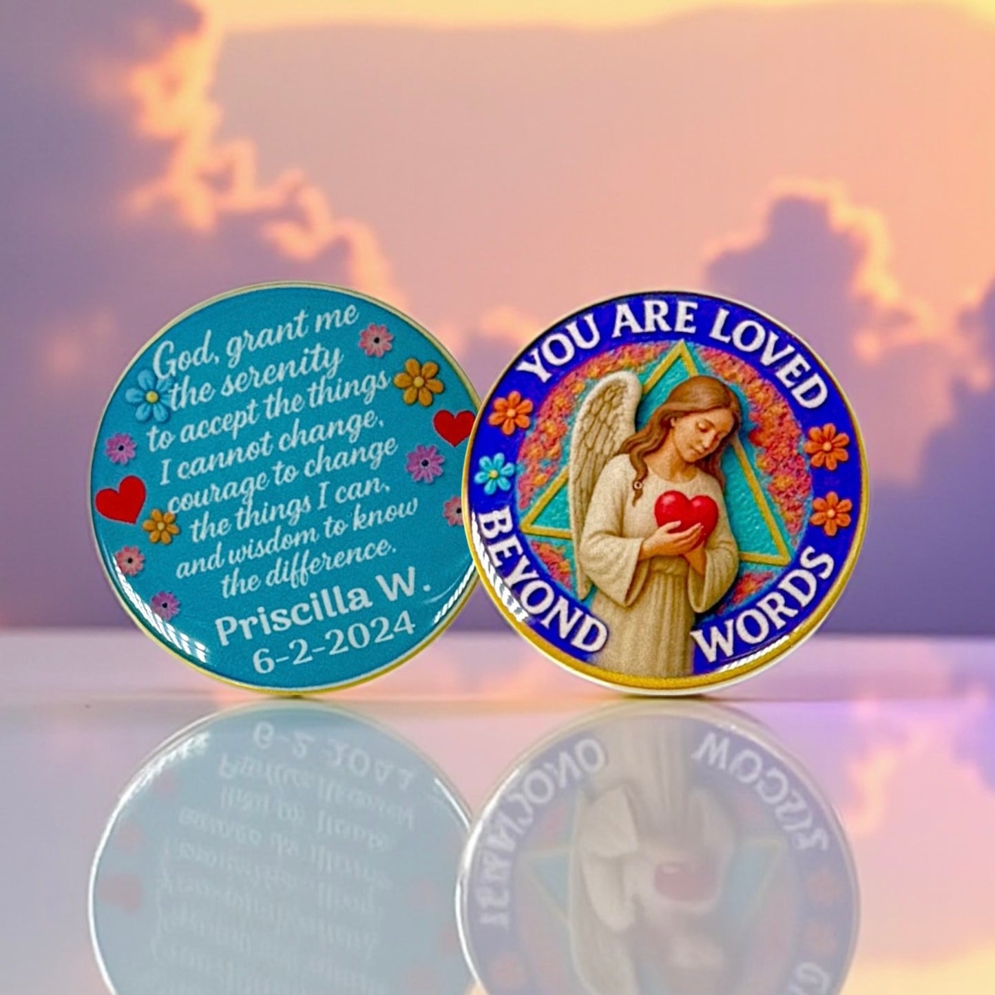 Personalized You are Loved Beyond Words Medallion