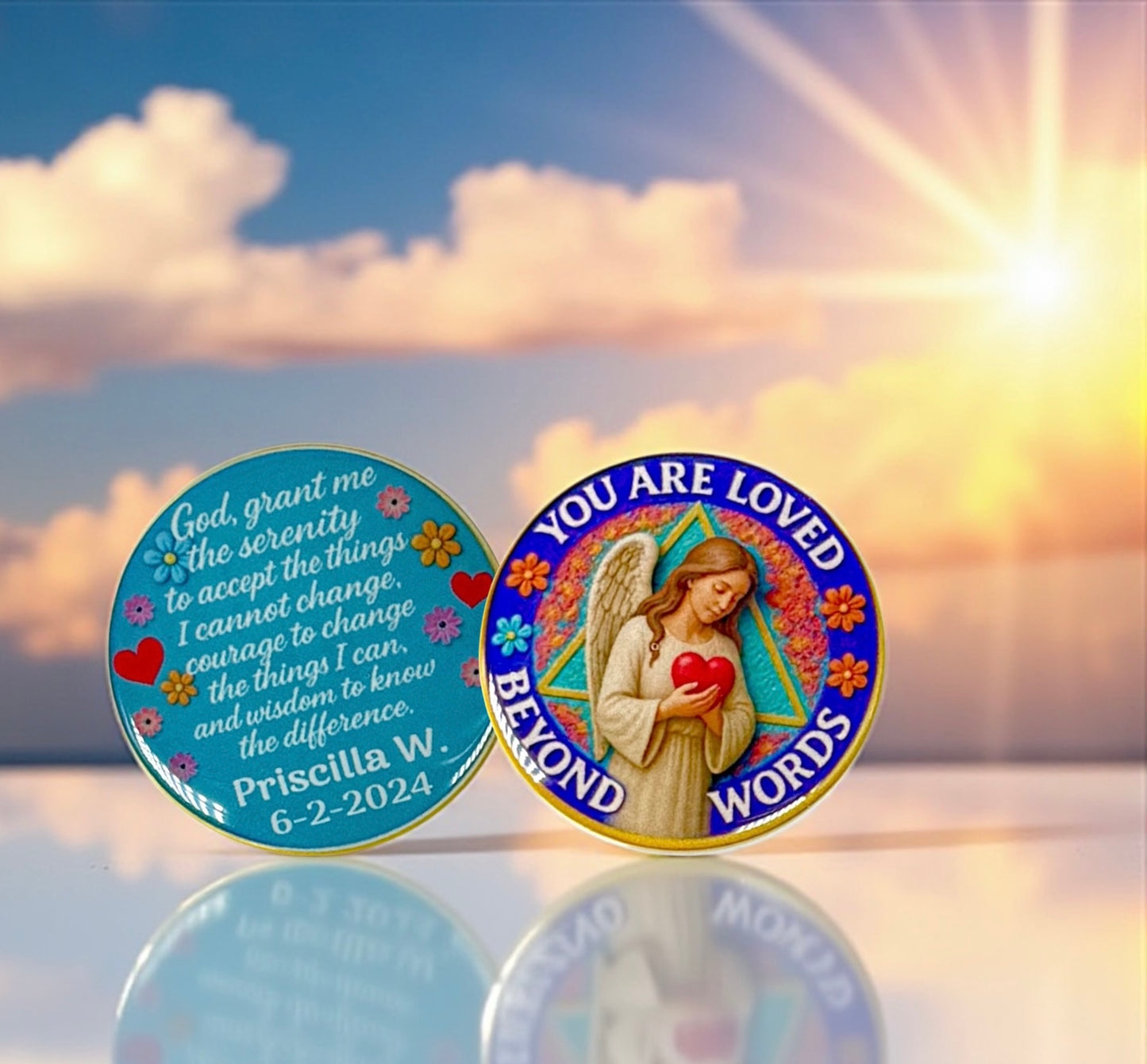 Personalized You are Loved Beyond Words Medallion