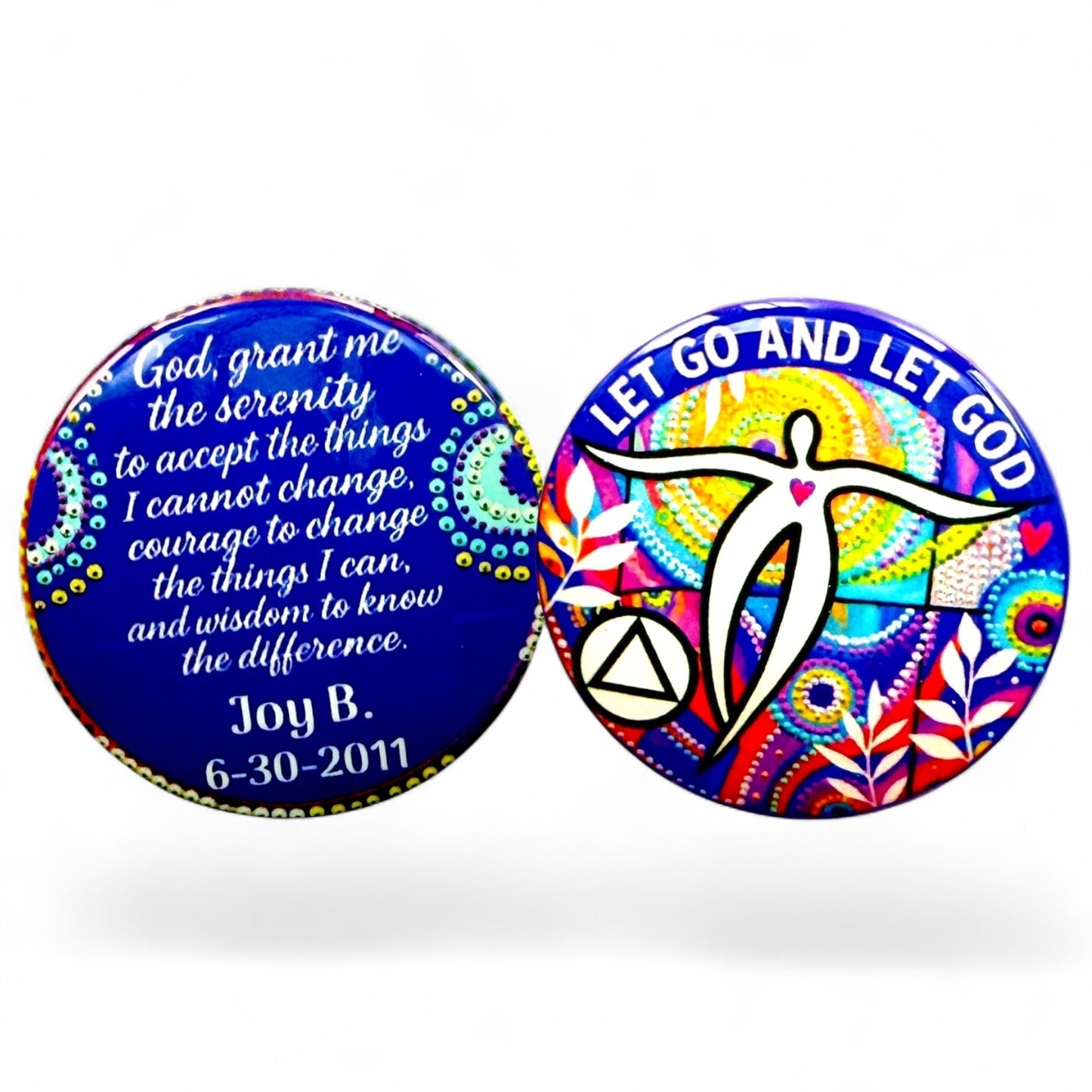 Personalized Let Go And Let God Medallion