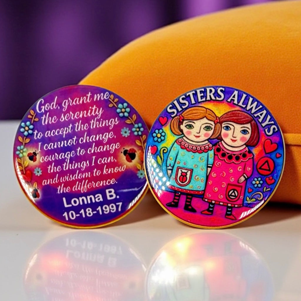 Personalized Sisters Always Medallion