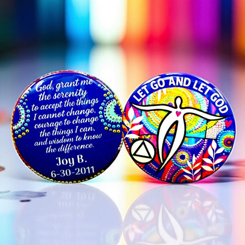 Personalized Let Go And Let God Medallion