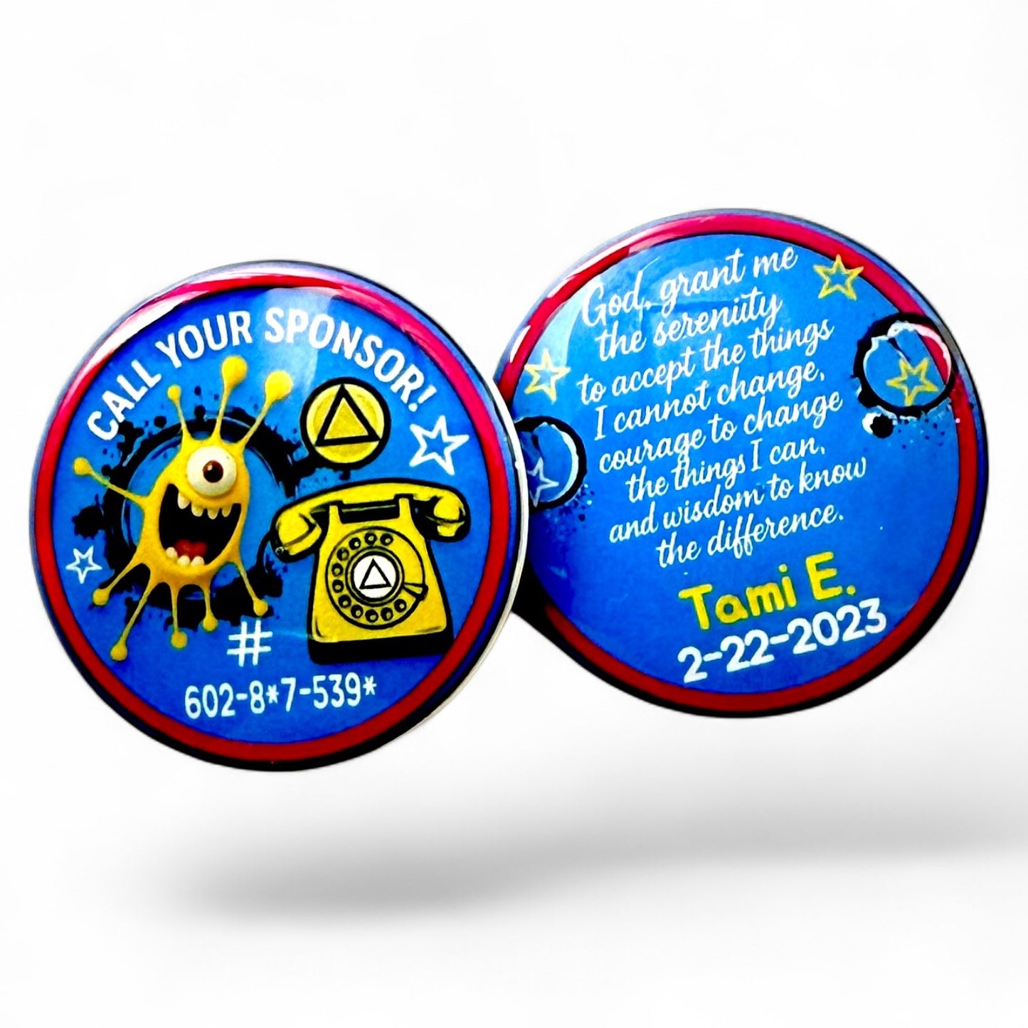 Personalized CALL YOUR SPONSOR! Medallion