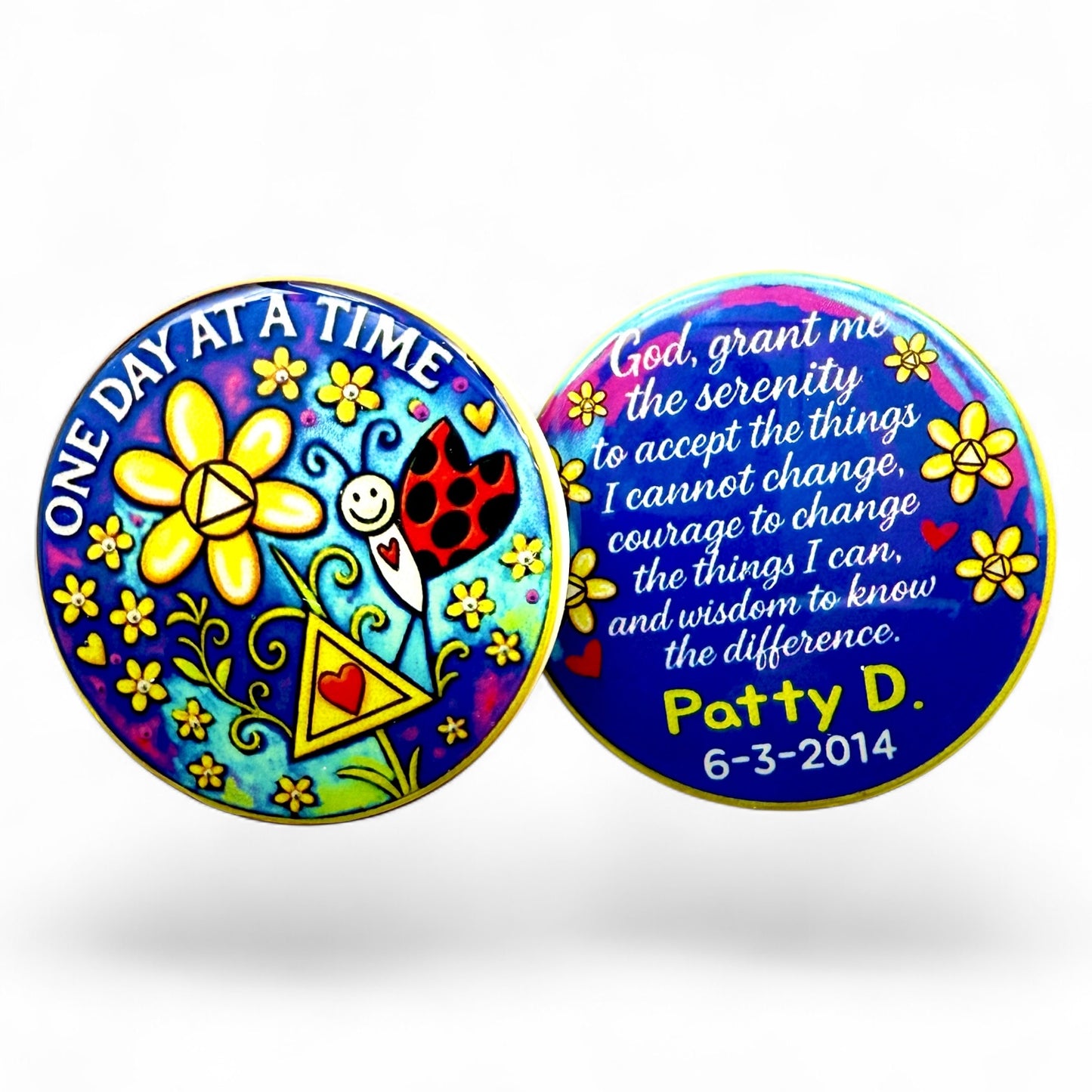 Personalized One Day at a Time Medallion