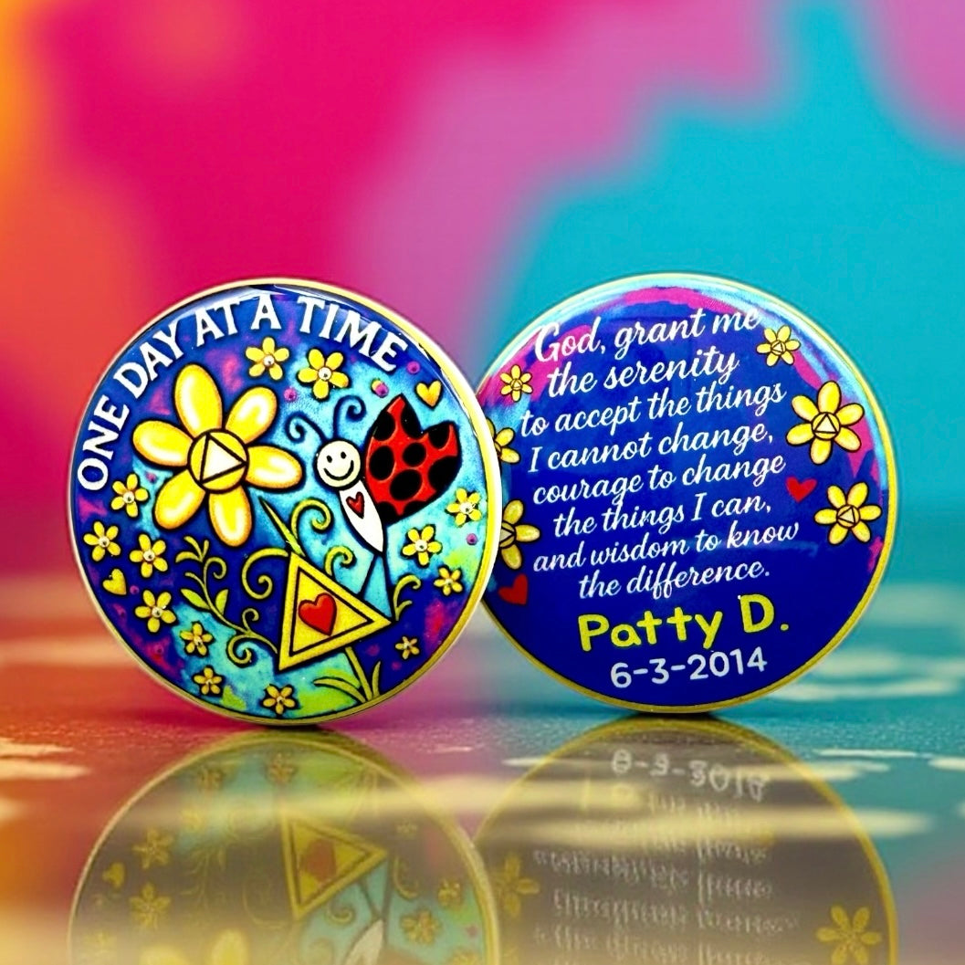 Personalized One Day at a Time Medallion