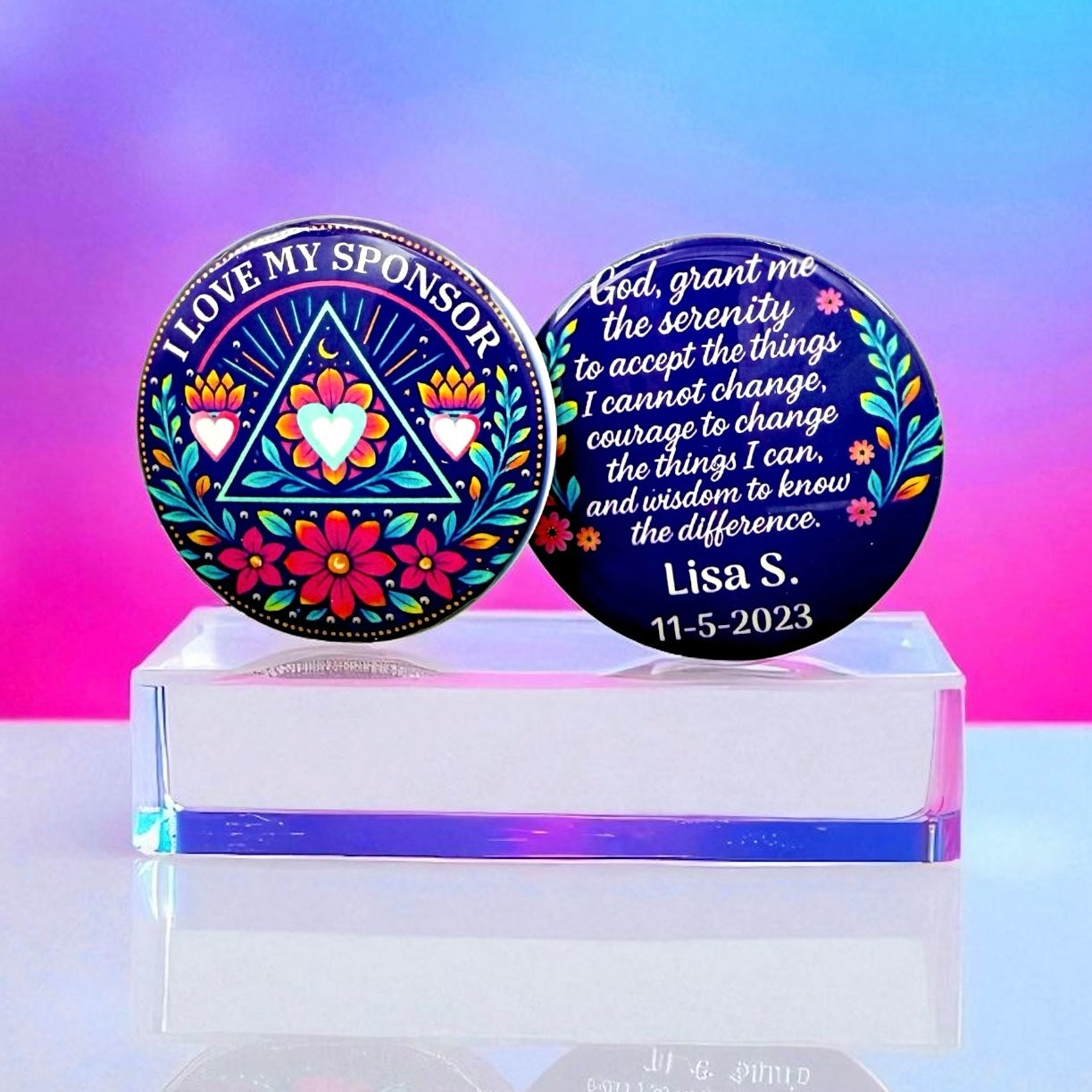 Personalized I Love My Sponsor Medallion