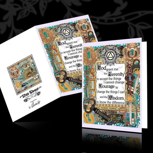 Serenity Prayer the Key Greeting Card