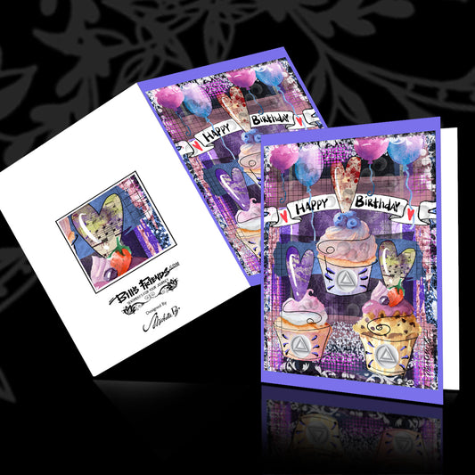Happy Birthday Cupcakes Greeting Card