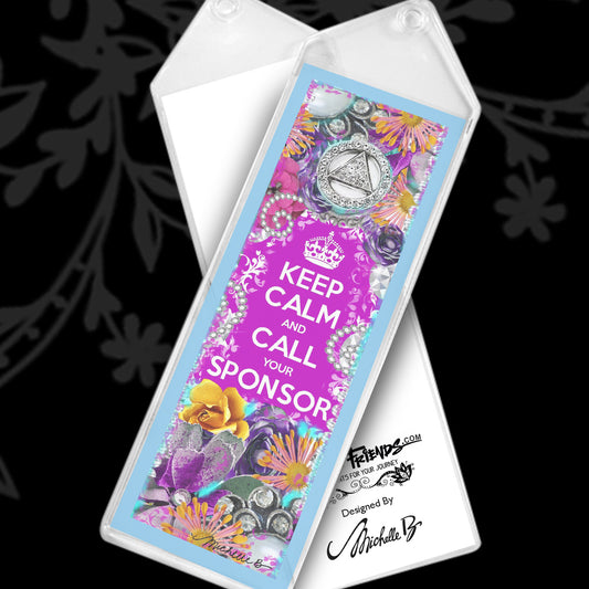 Keep Calm and Call Your Sponsor - Greeting Card and Bookmark