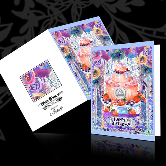 Happy Birthday Streamers Greeting Cards