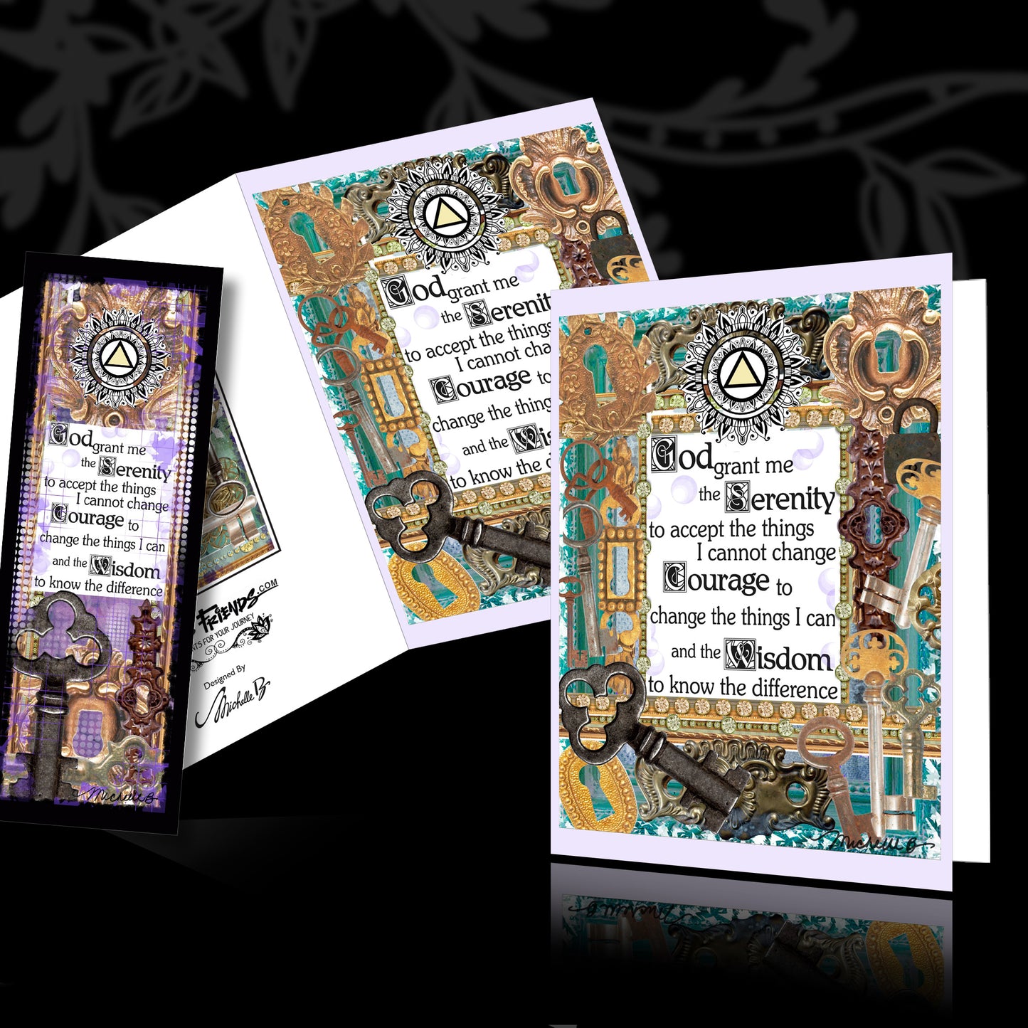 Serenity Prayer the Key - Greeting Card and Bookmark