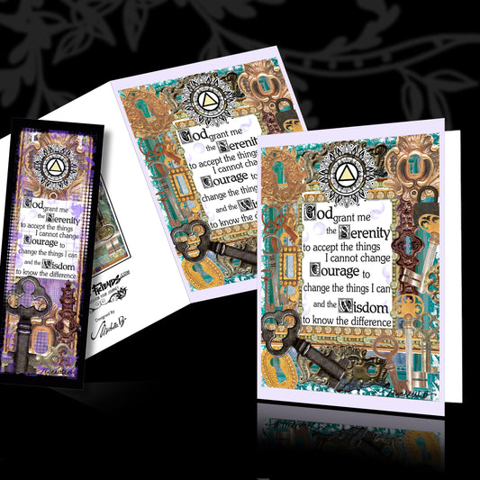 Serenity Prayer the Key - Greeting Card and Bookmark