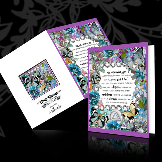 7th Step Prayer - Greeting Card and Bookmark