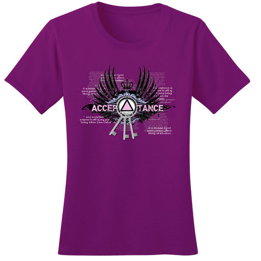 New! Acceptance Raspberry Tee