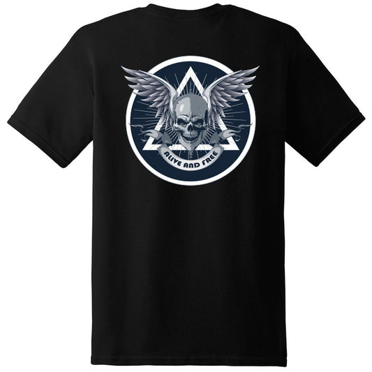 New! Alive & Free Black Tee