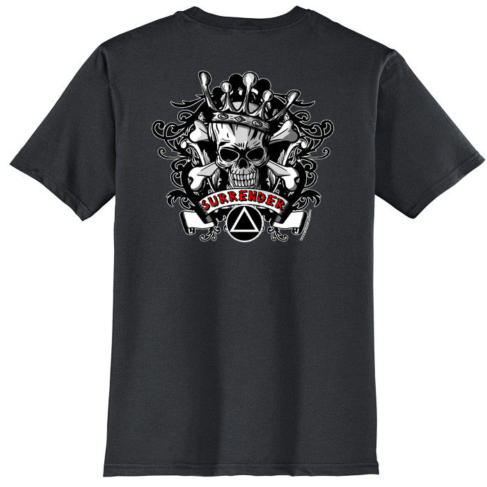 New! Surrender Skull Charcoal Tee